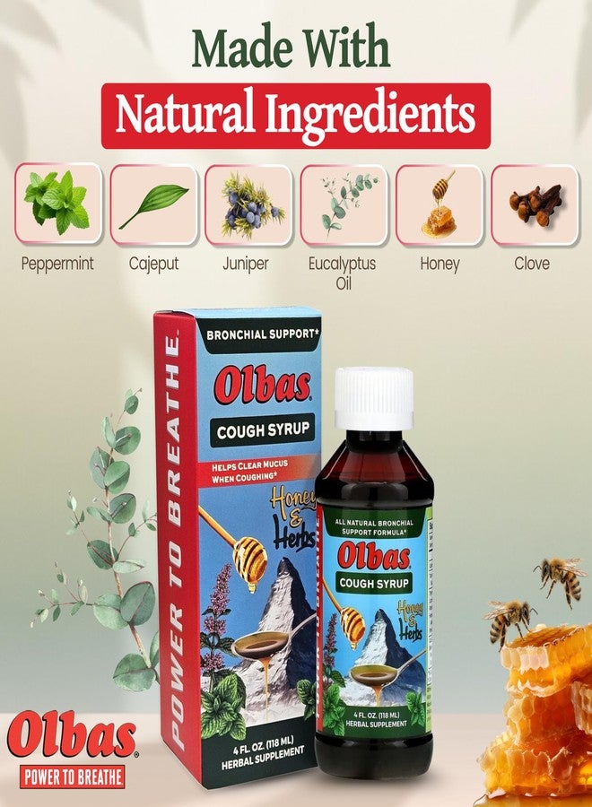 أولباس شراب أولباس للسعال، عبوة من قطعتين (120 مل)، تركيبة أعشاب وعسل مهدئة للسعال، يدعم صحة الرئتين ويخفف التهاب الشعب الهوائية، شراب سعال طبيعي للأطفال والكبار - Image 2